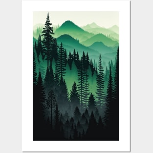 Forest - Mountains Posters and Art